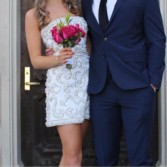 Sherri Hill white short dress - Picture 3 of 4